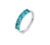 Brosway Damen-Ring Fancy FAG23C aus 925er Silber Kristalle aqua grün M14