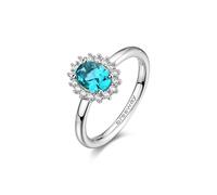 Brosway Damenring aus Silber und Aqua Green | Kollektion Fancy - FAG20, 14, Sterling Silber, Aqua Green