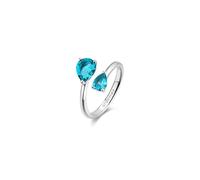Brosway Damenring aus Silber und Aqua Green | Kollektion Fancy - FAG22, 14, Sterling Silber, Aqua Green