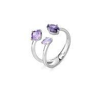 Brosway Damenring Ringe Frauen Ringe Silber | Fancy Kollektion - FMP16B, 14, Sterling Silber Edelmetall aus Sterlingsilber, Nicht anwendbar magic purple