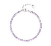 Brosway Desideri women's tennis bracelet in steel with purple zircons BEI090