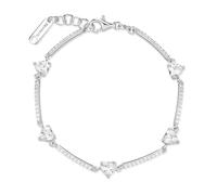 Brosway Halbstarres Damenarmband aus Silber mit Herz-Symbol, Damenarmband aus der Kollektion Fancy - FIW121, 178mm, Sterling-Silber, Zirkonia unendlich weiß