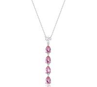 Brosway FTP04 Damen-Halskette aus Edelstahl, Tropfenanhänger mit kubischem Zirkon, Silber, glänzend, 45 cm, zeitgenössischer Stil, Modell FTP04