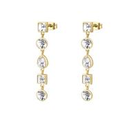 Brosway Damen Ohrringe aus der Symphonia Kollektion. Schmuck aus 316L Stahl vergoldet mit weißen Zirkonia.. Referenz: BYM180