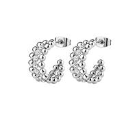 Brosway Ohrringe Perfect für Damen aus Edelstahl und Kristallglas in der Farbe Silber, Länge: 6,3 mm, BPC24