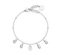 Brosway Perfect Armband für Damen aus 316 L Stahl mit Tropfenanhänger und Zirkonia Größe: 18 cm, BPC19