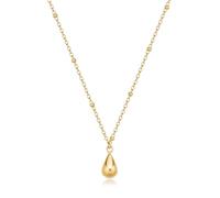 Brosway Perfect Halskette für Damen aus 316L Edelstahl mit 14K-vergoldeter-PVD-Beschichtung mit Tropfen-Anhänger Länge: 45cm, BPC10