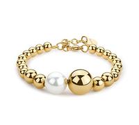 Brosway Perfect women's bracelet in golden steel with spheres and BPC12 pearl