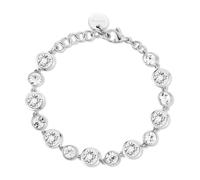 Brosway SYMPHONIA Armband für Damen aus Edelstahl mit Kristallen in der Farbe Silber, Länge: 17,5 cm, BYM165