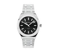 Brosway WER52 Herrenuhr aus Stahl, Kollektion Versilia, silber / schwarz, P: 9,6 - Ø 40 mm, Armband