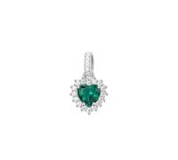 Brosway Women's Heart Pendant Silver 925 Fancy FLG116 with Green Zirconia