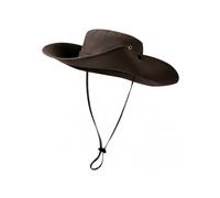 (Brown)Fashion Large Brim Sun Hat with 2 Color All-match Breathable Sun Hat for Women Men