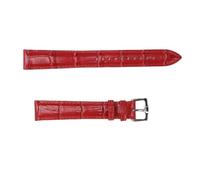 Brrnoo 16 X 14 Mm Uhrenarmband, PU-Leder-Ersatzarmband mit Edelstahl-Dornschließe, Schnellverschluss für die T9801-Uhr und die Meisten Automatischen Quarz-Smartwatches der Marken (Rot)