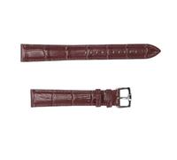 Brrnoo 16 X 14 Mm Uhrenarmband, PU-Leder-Ersatzarmband mit Edelstahl-Dornschließe, Schnellverschluss für die T9801-Uhr und die Meisten Automatischen Quarz-Smartwatches der Marken (BROWN)