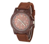 Brrnoo Armbanduhr Herren Digital, Elektronische Einfache Analoge Armbanduhr, Unisex Erwachsene Analoge Uhr mit Rundem Nylonband Militär Armbanduhr Männer Outdoor Sport Uhren Armee Uhr(05)