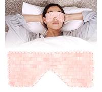 Brrnoo Jade Augenmaske, Jade Steine Gesichts Schlafaugenmaske, Augenermüdungs Schönheits Hautpflege Massagewerkzeug, Falten Entfernen, Anti Aging Kühlungs Schlafaugenmaske (Rosenquarz)