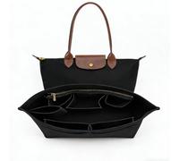 BRTNUP Handtaschen Organizer, Organizer für Longchamp, Taschen Organizer, Filz Beutel Aufbewahrungsbeutel Liner, 30 X 14.5 X 17cm Innentasche, Taschenorganizer für Longchamp Tasche (Schwarz,L)