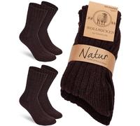 BRUBAKER 2 Paar Wollsocken - Wintersocken für Damen und Herren