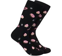 BRUBAKER 3 Paar Weihnachtssocken für Damen und Herren - Süßigkeiten - Baumwolle Socken Weihnachten - Größe 35-40