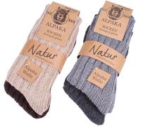 BRUBAKER 4 Paar Alpaka Socken Multipack mit Alpakawolle 43-46