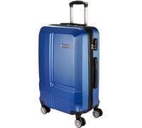 BRUBAKER Hartschalenkoffer New York - Erweiterbarer Hartschalen Reisekoffer mit Zahlenschloss, 4 Rollen und Teleskopgriff - ABS Koffer 43 x 66,5 x 28,5 cm - Rollkoffer (L - Dunkelblau)