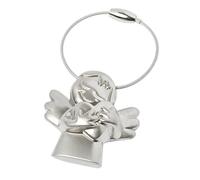 BRUBAKER Schlüsselanhänger Schutzengel inkl. Edelstahl-Plättchen mit Gravur Ich beschütze