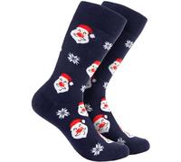 BRUBAKER Weihnachtssocken für Damen und Herren - Weihnachtsmänner - Baumwolle Socken Weihnachten - Größe 41-45