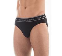 BRUBECK 3er Pack Herren Classic Slips | Funktionsunterhose | Atmungsaktiv | Seamless | SmoothSkin | Briefs | BE00290, Größe:XL, Farbe:schwarz