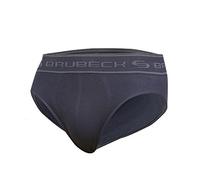 BRUBECK 3er Pack Herren Classic Slips | Funktionsunterhose | Atmungsaktiv | Seamless | SmoothSkin | Briefs | BE00290, Größe:L, Farbe:Graphit