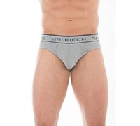 BRUBECK 3er Pack Herren Classic Slips | Funktionsunterhose | Atmungsaktiv | Seamless | SmoothSkin | Briefs | BE00290, Größe:L, Farbe:grau