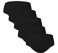 BRUBECK 5er Pack Damen Hipster Panties schwarz | Unterhose atmungsaktiv | Schlüpfer | Nahtlose Schwarze Slips für Frauen | Womens Panties Cotton | 80% Baumwolle | Gr. M, Black | HI00090A