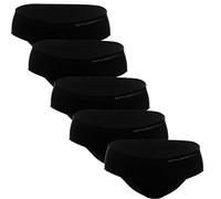 BRUBECK Baumwolle Hipster Damen 5er Pack | Hüftslips | Unterhosen schwarz | Slips atmungsaktiv für Frauen | Unterwäsche | Womens Underwear Seamless | 80% Baumwolle | Gr. M, Black | HI00043A