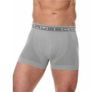 BRUBECK Herren Unterhosen Retroshorts | Retropants atmungsaktiv | Unterhose grau für Männer | Boxer Briefs | Mens Underwear | Underpants Seamless | 80% Baumwolle | Gr. XL, Grey | BX00501A