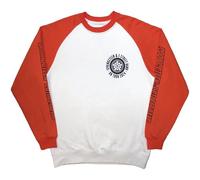 Bruce Springsteen - Tour '24 T-Shirt Rückseitiger Aufdruck für Herren/Damen Unisex Raglanärmel (M) (Weiß/Orange)