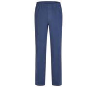 Stoffhose BRÜHL "Gustav", Herren, Gr. 54, EURO-Größen, blau, 2% Elasthan, 62% Baumwolle, Kunstfaser, 28% Lyocell, unifarben, casual, lang, Hosen, aus Popeline-Stretch (75133032-54) blau