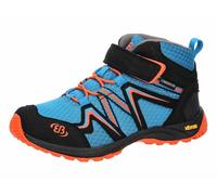 Brütting Jungen Wanderstiefel Outdoorstiefel Rockwall, Blau/Schwarz/Orange, 29 EU