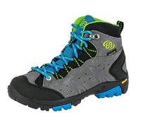 Brütting Mount Bona High Kids Unisex Kinder Trekking- & Wanderstiefel, Grau Blau Lemon, 30 EU