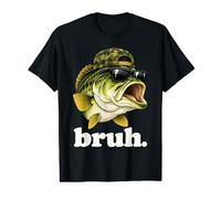 Bruh Fishing Camo Bass Fish Funny Boys Kids Camouflage Humor Preisgünstiges Grafik-T-Shirt