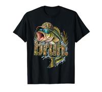 Bruh Funny Bass Fishing Camouflage Boys Kid Youth Camo Humor Preisgünstiges Grafik-T-Shirt