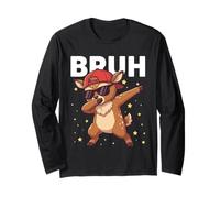 Bruh Lustiges Dabbing Hirsch Kinder Jungen Tierliebhaber Langarmshirt