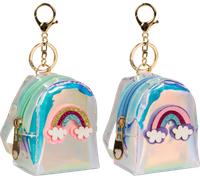 BRUNNEN 102730918 Schlüsselanhänger „Rucksack“ | silber-regenbogen, sortiert