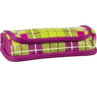 BRUNNEN 104903601 Combi-Etui Schlampermäppchen Duo oval Karo beere/grün