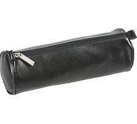 Brunnen 104905090 Schlamper-Etui (rund, Leder, 20 x 6 cm) schwarz