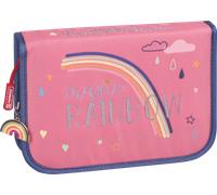 Schulmäppchen Federmäppchen mit Stiften, Lineal und Radiergummi (Magic Rainbow)