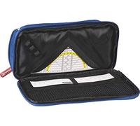 BRUNNEN Combi-Etui Duo oval Karo blau/grau