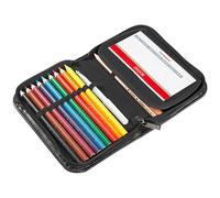 BRUNNEN Federmäppchen befüllt schwarz 14-teilig, 19,5 x 13,5 cm St.