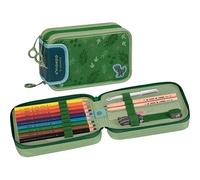 BRUNNEN Federmäppchen befüllt s'maepp Sweet Dino Jungle grün 33-teilig, 20,0 x 7,5 cm St.