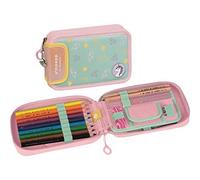 BRUNNEN Federmäppchen befüllt s'maepp Sweet Unicorn pastell-rosa/grün 16-teilig, 20,0 x 4,5 cm St.