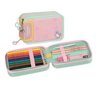 BRUNNEN Federmäppchen befüllt s'maepp Sweet Unicorn pastell-rosa/grün 33-teilig, 20,0 x 7,5 cm St.