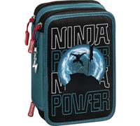 BRUNNEN Federmäppchen Ninja Power, gefüllt, 3 Reißverschlüsse
